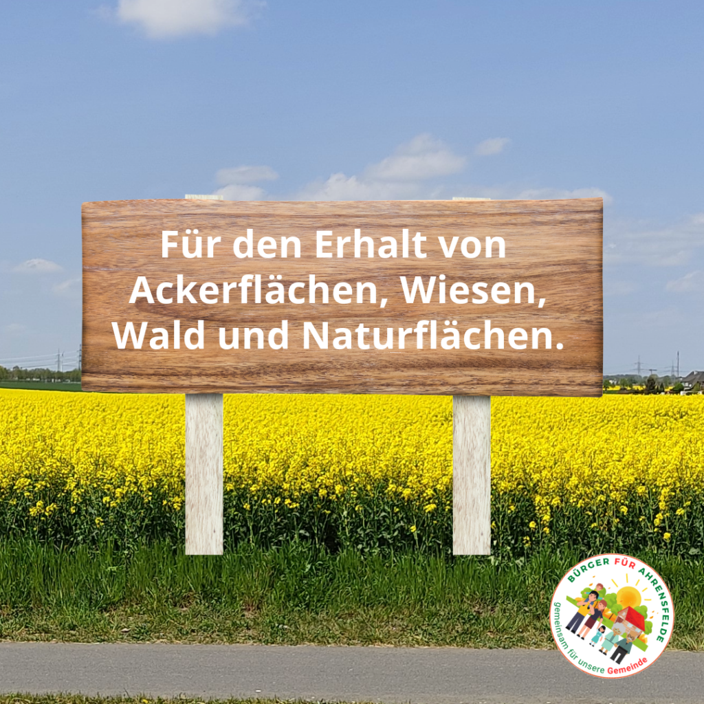 Erhalt von Ackerflächen